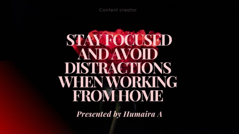 A remote worker staying focused and avoiding distractions in a clean home workspace on a laptop.